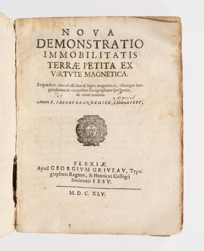 GRANDAMI, Jacques.

Nova demonstratio immobilitatis...