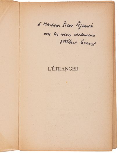 Albert CAMUS.

The Stranger.

Paris, NRF,...