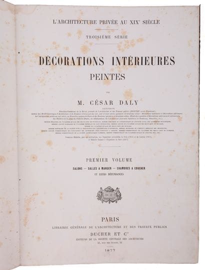 DALY, César.

Private Architecture in the...