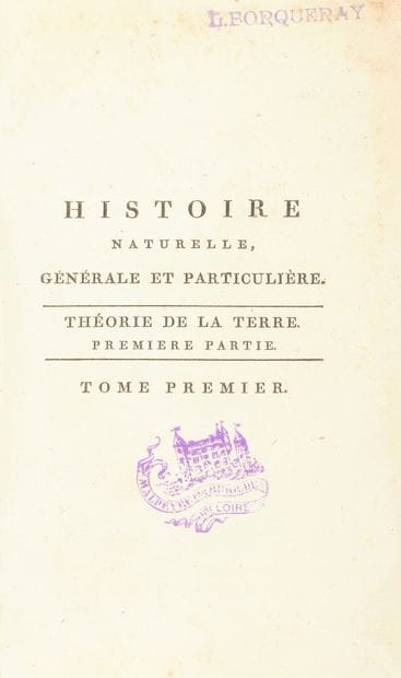 BUFFON, Georges Louis Leclerc.

General and...