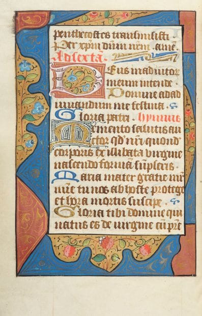 BOOK OF HOURS.

[ROME USUAGE, with a calendar;...