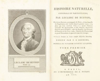 BUFFON, Georges Louis Leclerc.

General and...