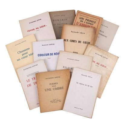 LEFEVRE, Raymonde.

[Titles with dedications...