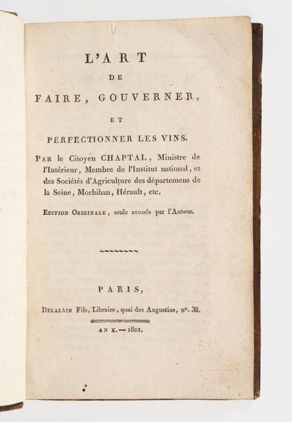 CHAPTAL, Jean Antoine.

The Art of Making,...