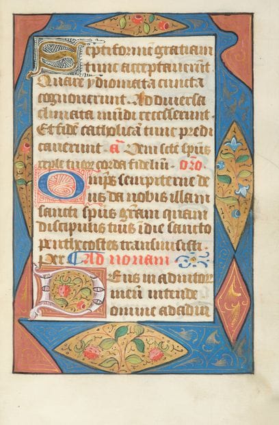 BOOK OF HOURS.

[ROME USUAGE, with a calendar;...