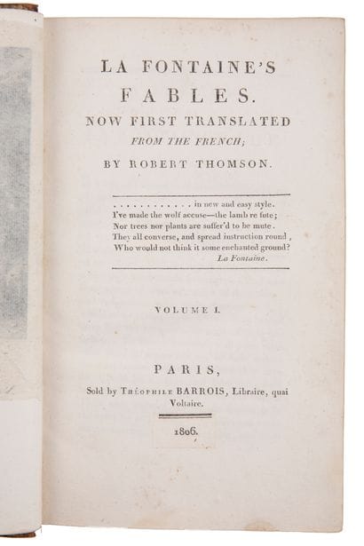 LA FONTAINE, Jean de.

[Two editions of the...