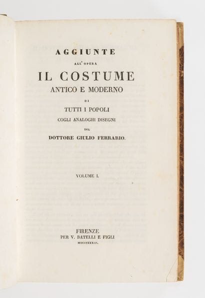 FERRARIO, Giulio.

Il Costume Antico E Moderno...