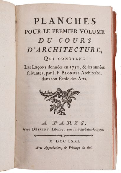 BLONDEL. VIGNOLE.

[18th-Century Architecture—Engraved...