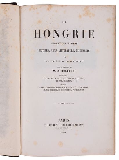 [ROMANTIC HARDCOVER BOOKS].

BOLDENYI, J....