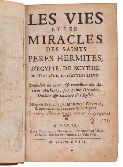 [SAINT JEROME]. GAUTIER, René (trans.).

The...