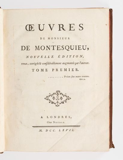 MONTESQUIEU.

The Works of Monsieur de Montesquieu....
