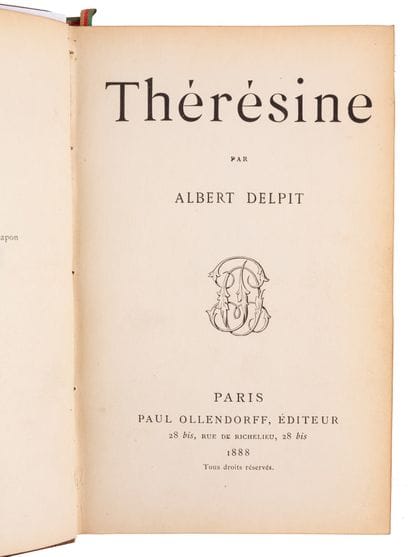 DELPIT, Albert.

Thérésine.

Paris, Paul...