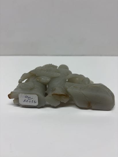 Chine, fin de la période Qing
Groupe en jade...