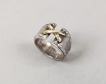 HERMES Paris
Bague «Mexico» en argent brossé....
