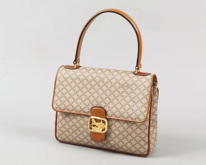 CELINE
Sac 23cm en toile siglée beige et...