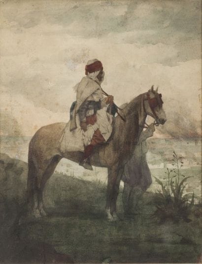 Gabriel FERRIER (1847-1914)
Le Spahis Aquarelle,...