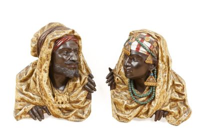 Ecole orientaliste XXème siècle
Couple d'orientaux...