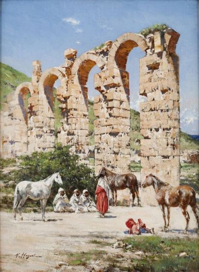 Victor HUGUET (1835-1902)
Halte près de l'Aqueduc...