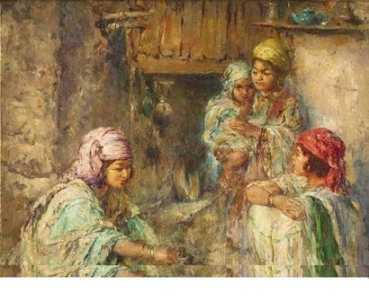 Edouard VERSCHAFFELT (1874-1955)
Scène d'intérieur...
