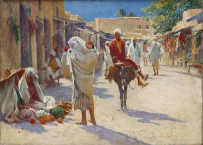 Alexis DELAHOGUE (1867-1953)
Marché dans...