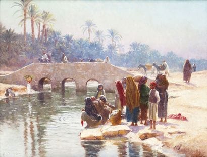Alexis DELAHOGUE (1867-1953)
Lavandières...