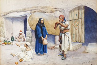 Giulio ROSATI (1858-1917)
Conversation devant...