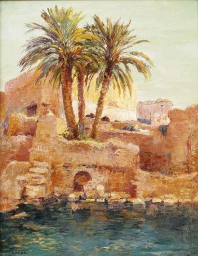 Eugène Delahogue (1867-1934)
Vue de l'Oasis...