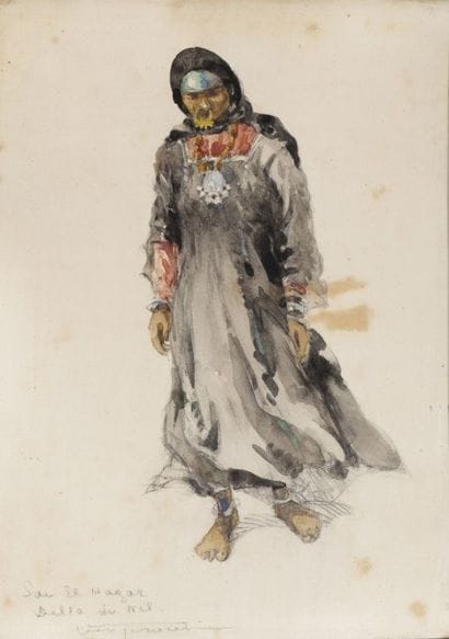 Léon PROUT (XIX-XXeme siècle)
Egyptienne...