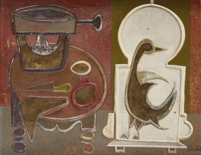 Ali BELLAGHA (1924-2006)
Composition à l'oiseau...
