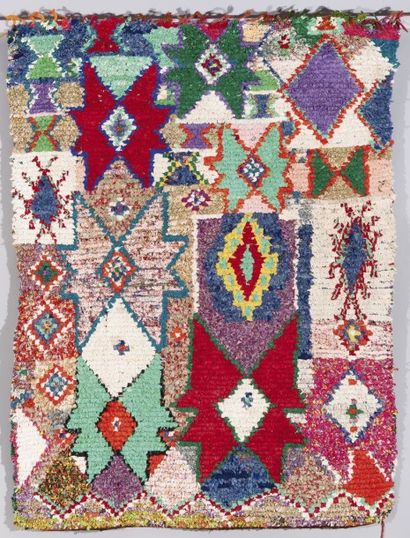 TAPIS BOUCHEROUITE, MAROC A Moroccan Boucherouite...