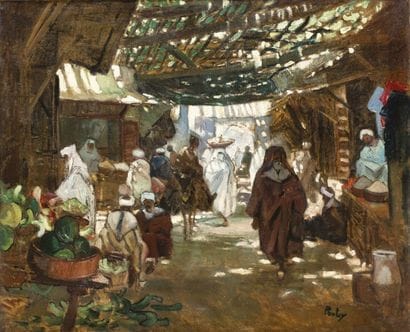 Henri PONTOY (1888-1968)
Souk couvert de...