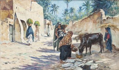 Henri PONTOY (1888 - 1968)
Femmes dans l'oasis...