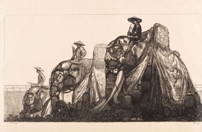 Paul JOUVE (1878-1973)

Les Eléphants à Hué,...
