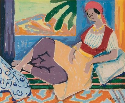 Bachir Chaouch YELLES (Né en 1921)
L'Odalisque...