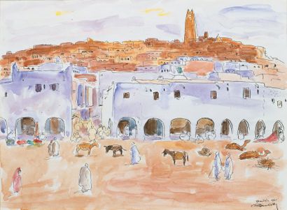 Maurice BOUVIOLLE (1893-1971)
Marché à Ghardaïa...