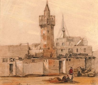 Adrien DAUZATS (1804-1868)
Village en Algérie...