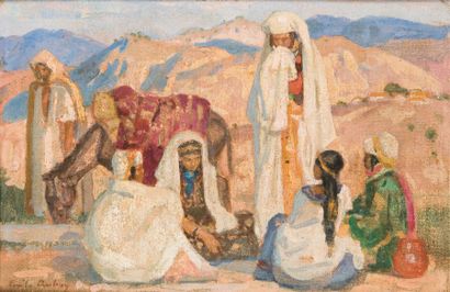 Émile AUBRY (1880-1964)
Femmes au marché...