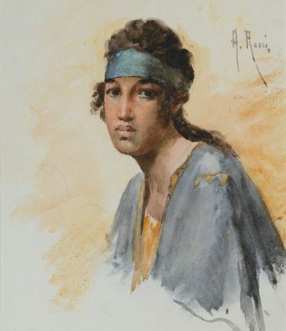 Alberto ROSSI (1858-1936)
Jeune femme au...