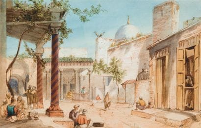 Louis Amable CRAPELET (1822-1867)
Cour animée...
