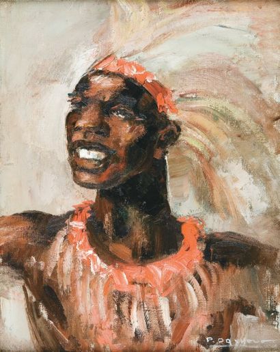 Paul DAXHELET (1905-1993)
Danseur Tutsi Huile...
