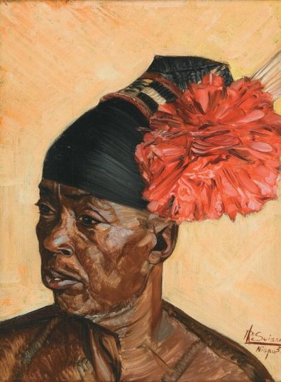 René LESUISSE (1901-1966)
Chef africain Huile...