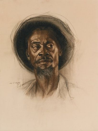 Marthe DE WITTE (1893-1976)
Tête d'africain...