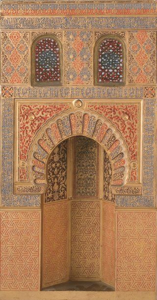 Mihrab hispano-mauresque de l'Alhambra. Maquette...