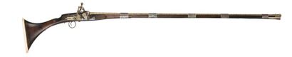 Superbe fusil, mukhala, damasquiné d'or,...