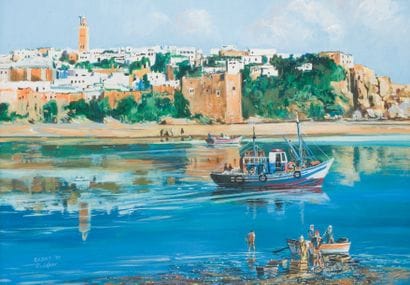 Gunther LOPER (1916-1993)
Pêcheurs devant...