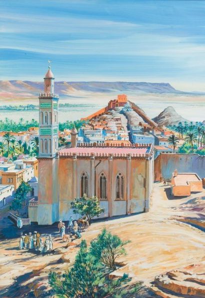 Gunther LOPER (1916-1993)
Vue de Laghouat...