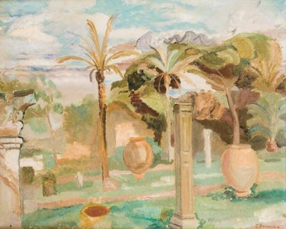 Emile BOUNEAU (1902-1970)
Ruine d'un temple,...