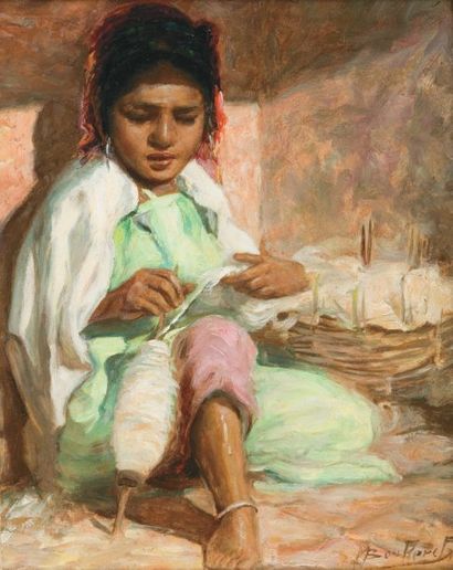 Miloud BOUKERCHE (1918-1979)
La jeune fileuse...