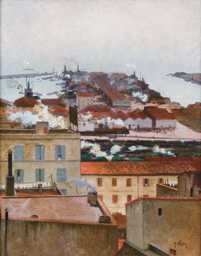 Raphaël NUSA (XIXème - XXème siècle)
Le Port...