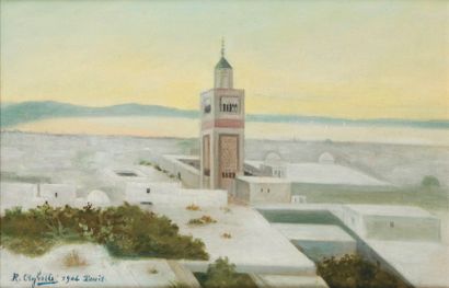Roméo AGLIETTI (1876-1956)
Le Minaret, Tunis...